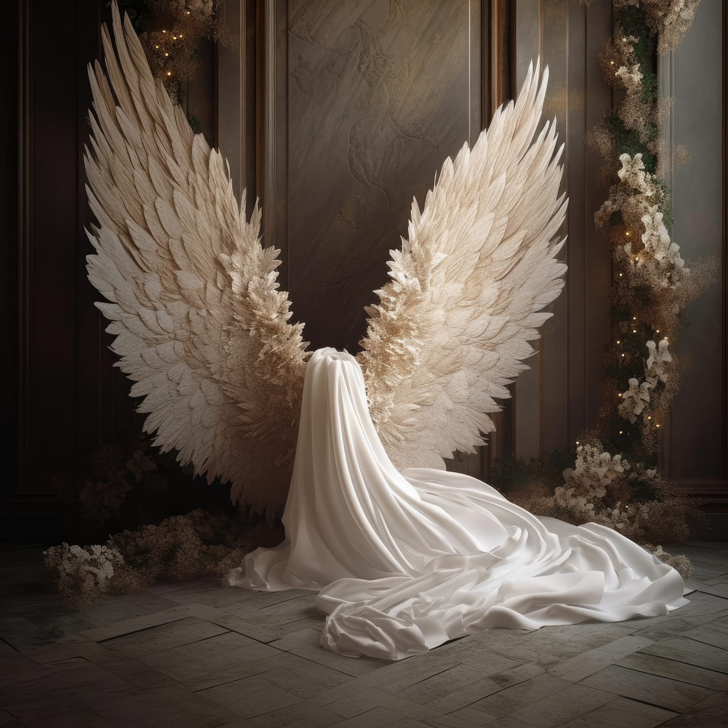 Beige Angel Wings