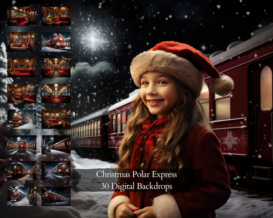 Christmas Polar Express | Digital Backdrops