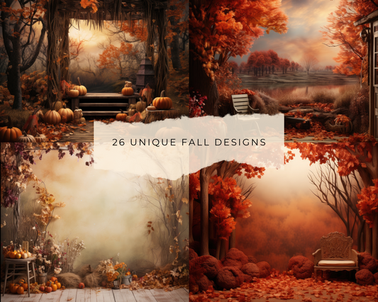 Stunning Autumn | Fall Digital Backdrops
