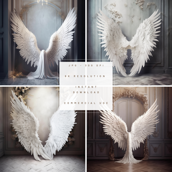 Elegant Angel Wings – BackdropsCrafts