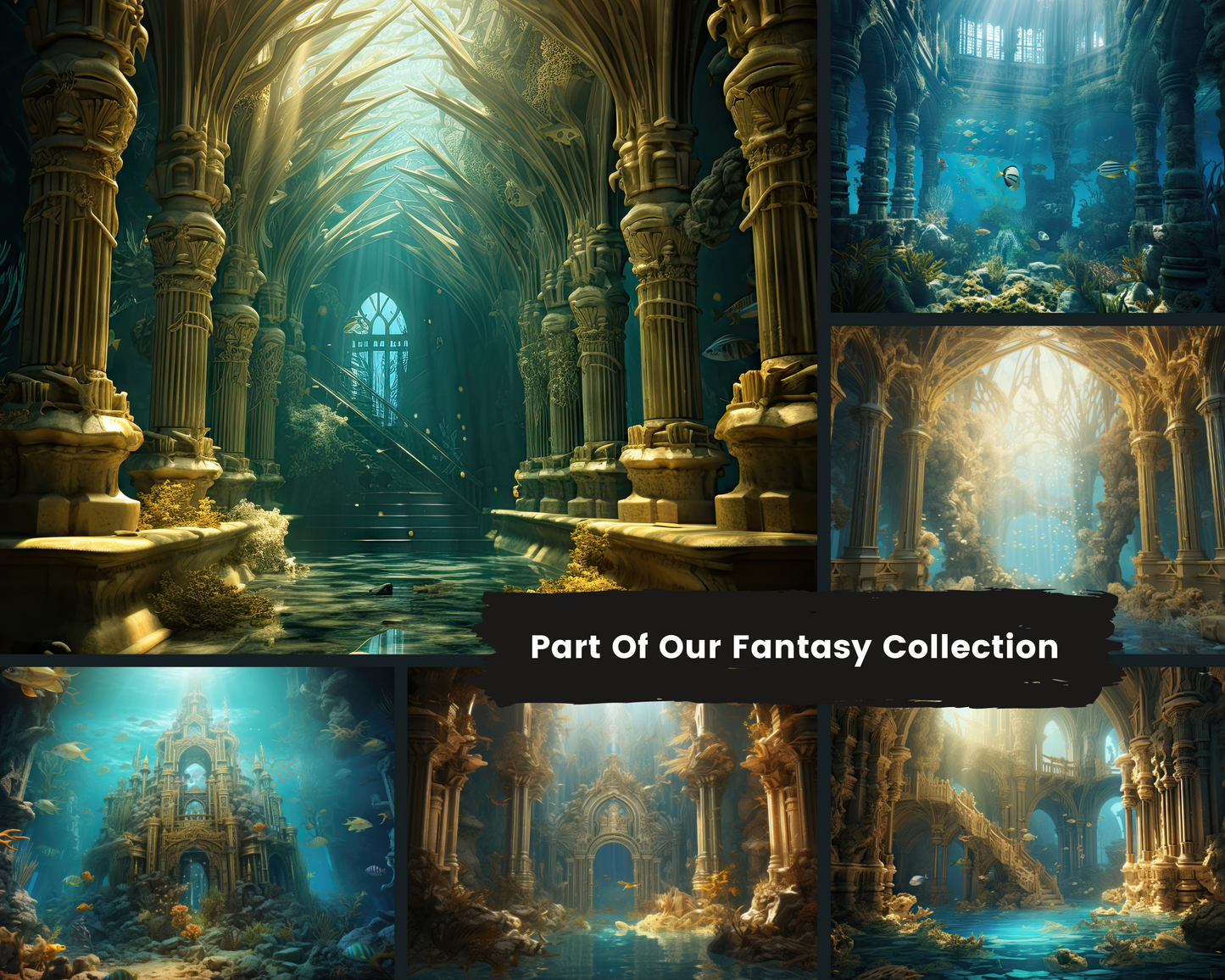 Lost World Of Atlantis | Fantasy Digital Backdrops